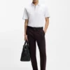 Double-monogram polo shirt in mercerised cotton