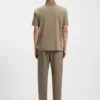 Double-monogram polo shirt in mercerised cotton