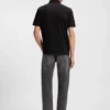 Double-monogram polo shirt in mercerised cotton