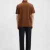 Double-monogram polo shirt in mercerised cotton