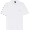 Double-monogram polo shirt in mercerised cotton