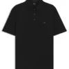 Double-monogram polo shirt in mercerised cotton