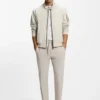 Double-piping blouson jacket with water-repellent finish Double-piping blouson jacket with water-repellent finish