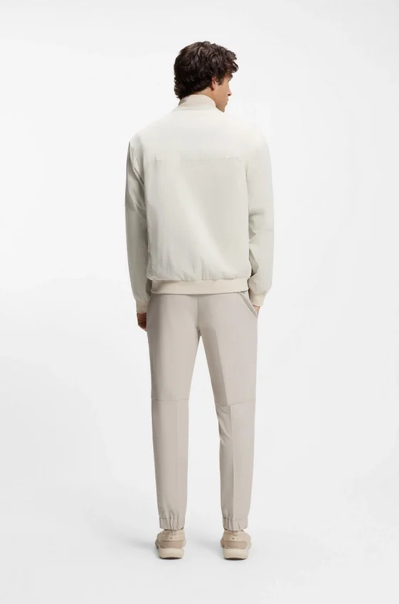Double-piping blouson jacket with water-repellent finish Double-piping blouson jacket with water-repellent finish