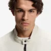 Double-piping blouson jacket with water-repellent finish Double-piping blouson jacket with water-repellent finish