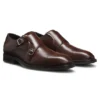 Double-strap monk shoes in leather Double-strap monk shoes in leather