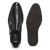 Double-strap monk shoes in leather