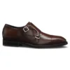 Double-strap monk shoes in leather Double-strap monk shoes in leather