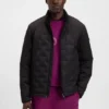 Down-filled jacket with water-repellent finish