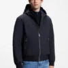 Down-filled jacket with water-repellent finish