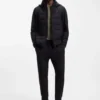 Down-filled jacket with water-repellent finish