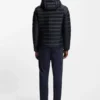 Down-filled jacket with water-repellent finish
