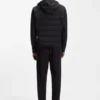 Down-filled jacket with water-repellent finish