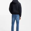 Down-filled jacket with water-repellent finish