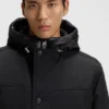 Down-filled jacket with water-repellent finish