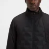 Down-filled jacket with water-repellent finish