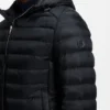 Down-filled jacket with water-repellent finish