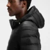 Down-filled jacket with water-repellent finish