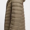 Down-filled jacket with water-repellent finish