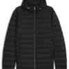 Down-filled jacket with water-repellent finish
