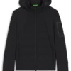 Down-filled jacket with water-repellent finish