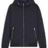 Down-filled jacket with water-repellent finish