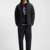 Down-filled parka jacket with water-repellent finish