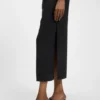 Drape-detail dress with mock neck