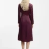 Drape-detail midi dress in satin Drape-detail midi dress in satin