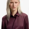 Drape-detail midi dress in satin Drape-detail midi dress in satin