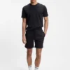 Drawstring pajama shorts in cotton with printed branding Drawstring pajama shorts in cotton with printed branding