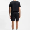 Drawstring pajama shorts in cotton with printed branding Drawstring pajama shorts in cotton with printed branding