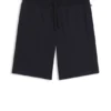 Drawstring pajama shorts in cotton with printed branding Drawstring pajama shorts in cotton with printed branding