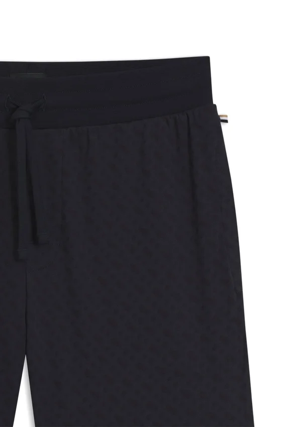 Drawstring pajama shorts in cotton with printed branding Drawstring pajama shorts in cotton with printed branding