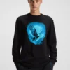 Eagle-artwork T-shirt in cotton jersey