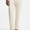 Easy-iron modern-fit trousers in cotton-blend twill