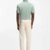 Easy-iron modern-fit trousers in cotton-blend twill