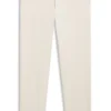 Easy-iron modern-fit trousers in cotton-blend twill