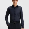 Easy-iron regular-fit shirt in cotton poplin