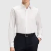 Easy-iron regular-fit shirt in cotton poplin