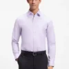 Easy-iron regular-fit shirt in stretch cotton