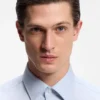 Easy-iron regular-fit shirt in stretch-cotton dobby