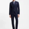 Easy-iron regular-fit shirt in stretch-cotton dobby