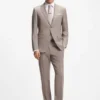 Easy-iron regular-fit shirt in stretch-cotton dobby