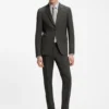 Easy-iron regular-fit shirt in stretch-cotton dobby