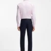 Easy-iron regular-fit shirt in stretch-cotton dobby