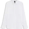 Easy-iron regular-fit shirt in stretch-cotton dobby