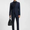 Easy-iron regular-fit shirt in stretch-cotton poplin