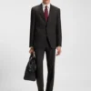 Easy-iron regular-fit shirt in stretch-cotton poplin