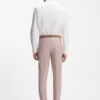Easy-iron regular-fit shirt in stretch-cotton poplin